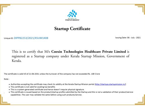 Startup Certifiate